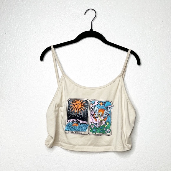 ❌SOLD❌ Shein Curve Women’s Star Crossed Lovers Crop Tank Size 2XL - Picture 1 of 5